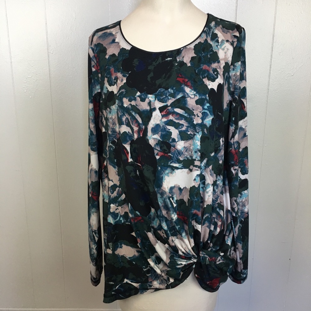 Simply Vera, Vera Wang Patterned Blouse Sz. XL